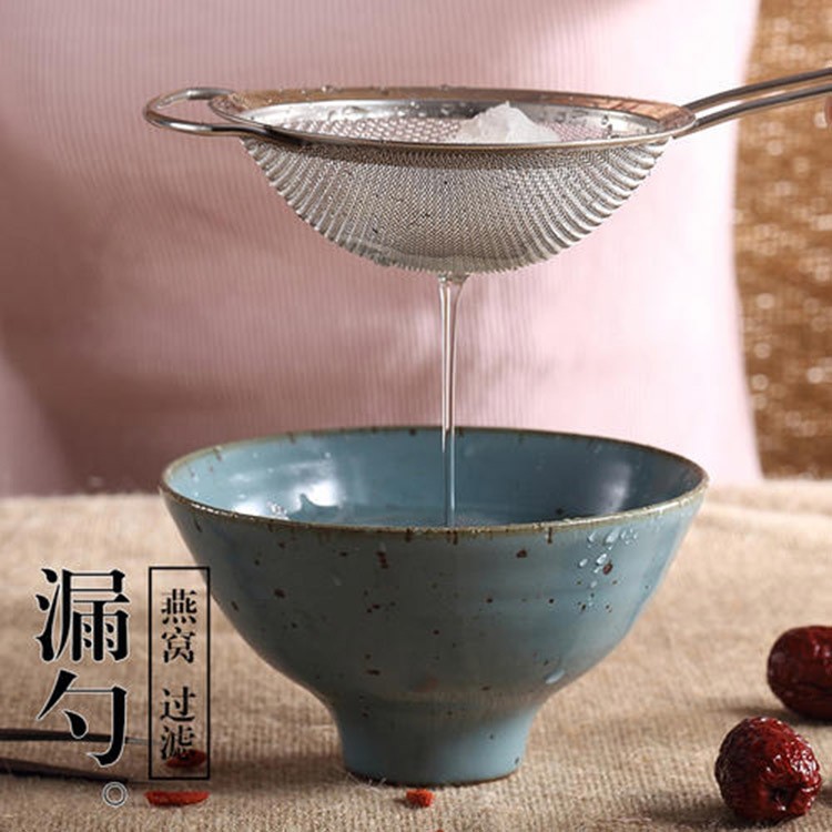 锥形油格201不锈钢家用捞面饺子豆浆过滤网厨房多功能网漏筛捞勺