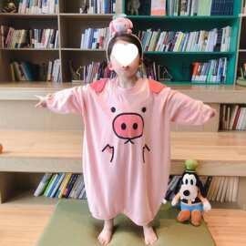 儿童连体睡衣女宝宝春秋冬季家居爬服防踢护肚连身衣女童长袖睡袋