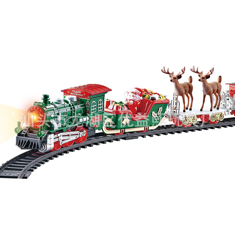 国境を越えた6226クリスマストラック電車電動ライトミュージックシリーズモデル子供のおもちゃホリデーギフト|undefined