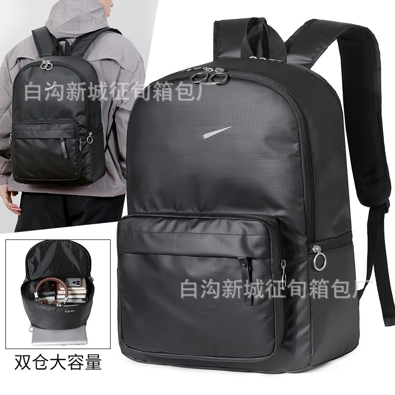 Cross-Border Large-Capacity Backpack with Waterproof Membrane, Student Backpack, Junior and Senior High School Student Computer Bag, Casual Sports Bag