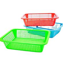 塑料框筐篮子长方形厨房洗菜篮镂空周转框沥水  大号  加厚  配货