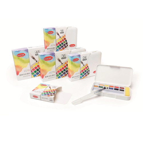Master solid watercolor pigment body art tool set hand painting pigment watercolor washable with painting tray tool