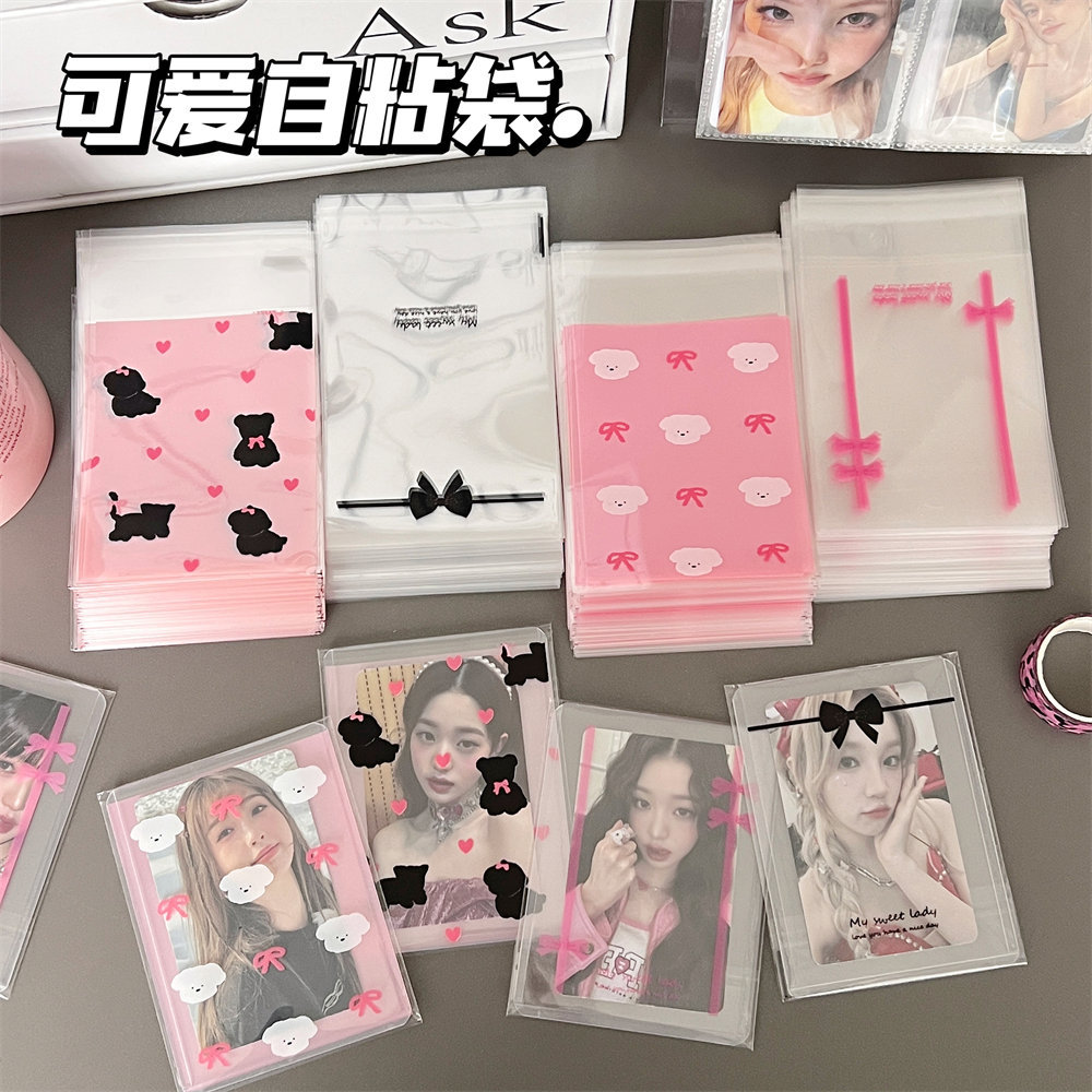 Packaging and Sealing Bags for High-Quality Cute Puppy Self-Adhesive Mini Notebooks, Sticky Note Pads, Baking and Candy Packaging Bags, Wholesale