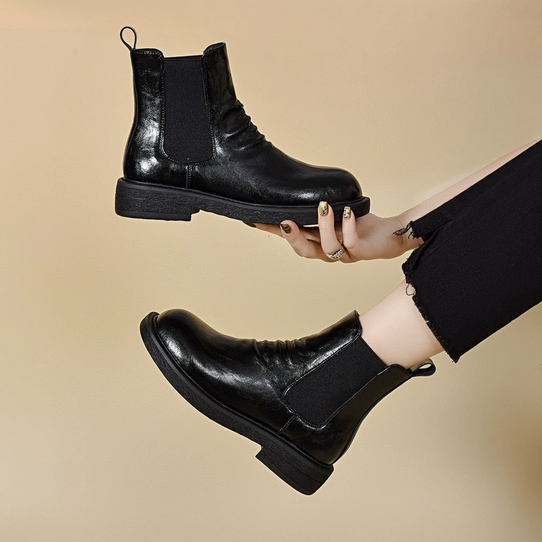 Martens, demi-season boots, set, European style, loose straight fit