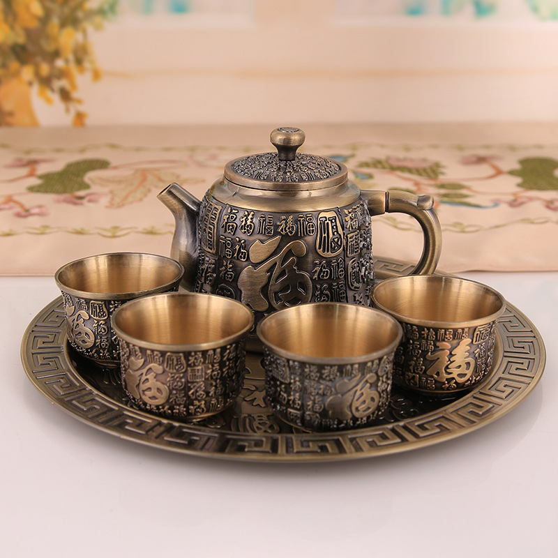 Bronze creative tea set