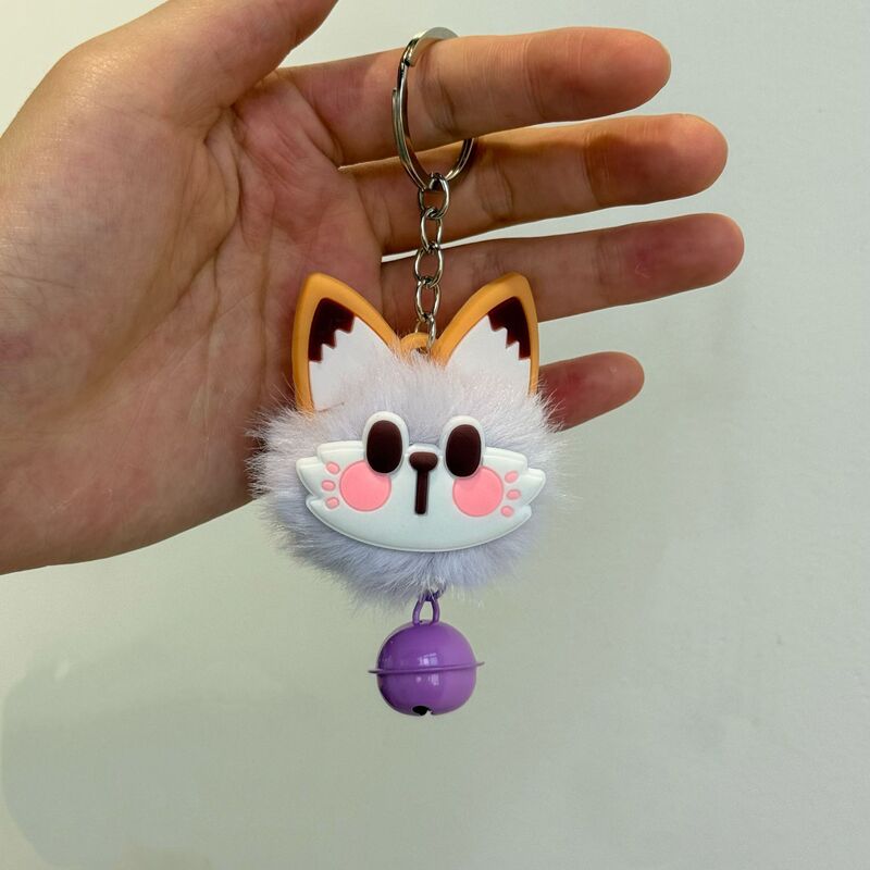 仿獭兔毛可爱招财猫毛绒挂件钥匙扣包包挂件毛绒小玩偶百搭钥匙扣|undefined