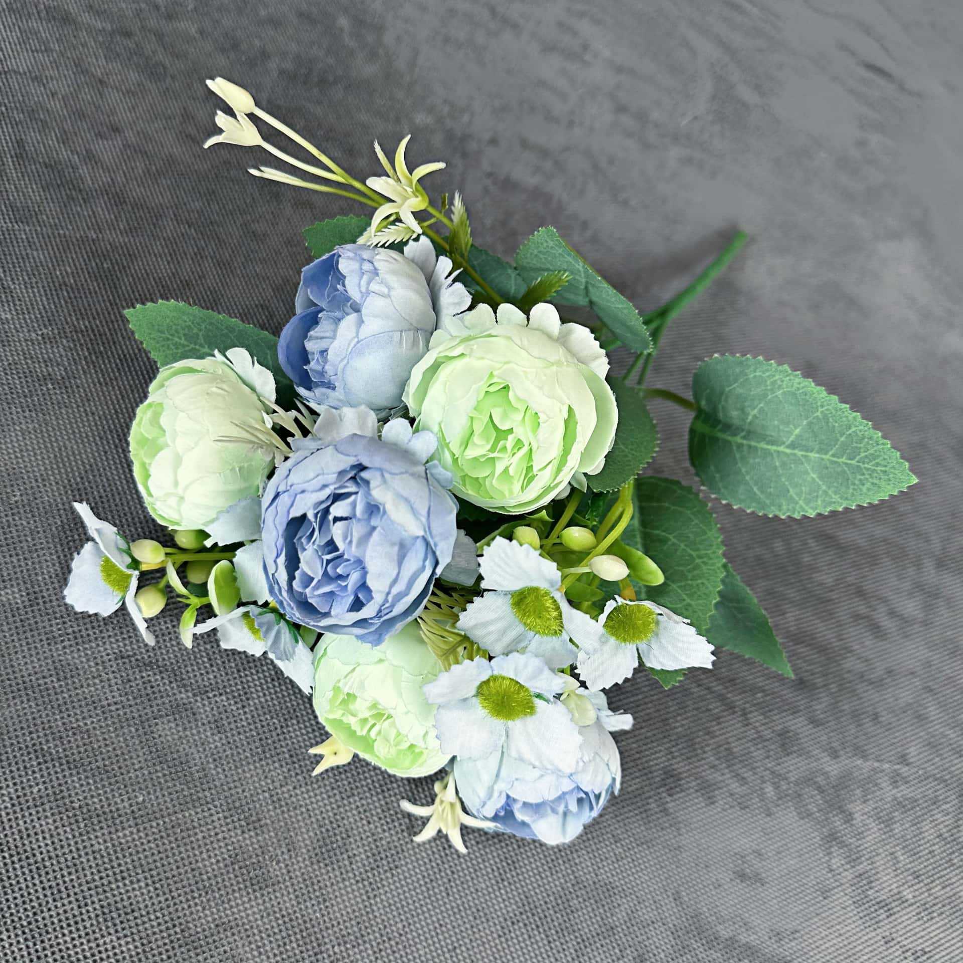 Simulación de 5 horquillas de peonía decoración del hogar decoración de la boda decoración de flores falsas hechas a mano rosas transfronterizas adornos al por mayor
