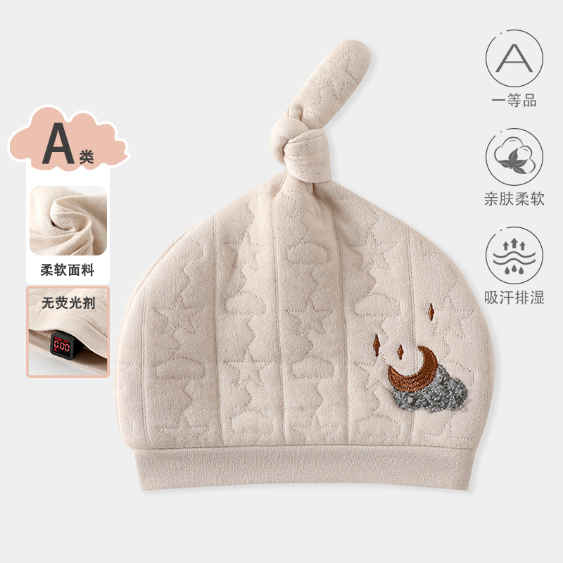 Sombrero de embarazo recién nacido, otoño y invierno, calentamiento y grosor, sombrero de protección de la cabeza para bebés, sombrero de puerta para salir a prueba de viento, sombrero de algodón para bebés image 9