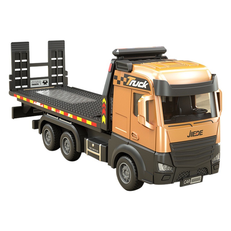 Gran remolque de aleación de juguete para niños vehículo de rescate camión plano mezclador camión volquete ingeniería niño regalo