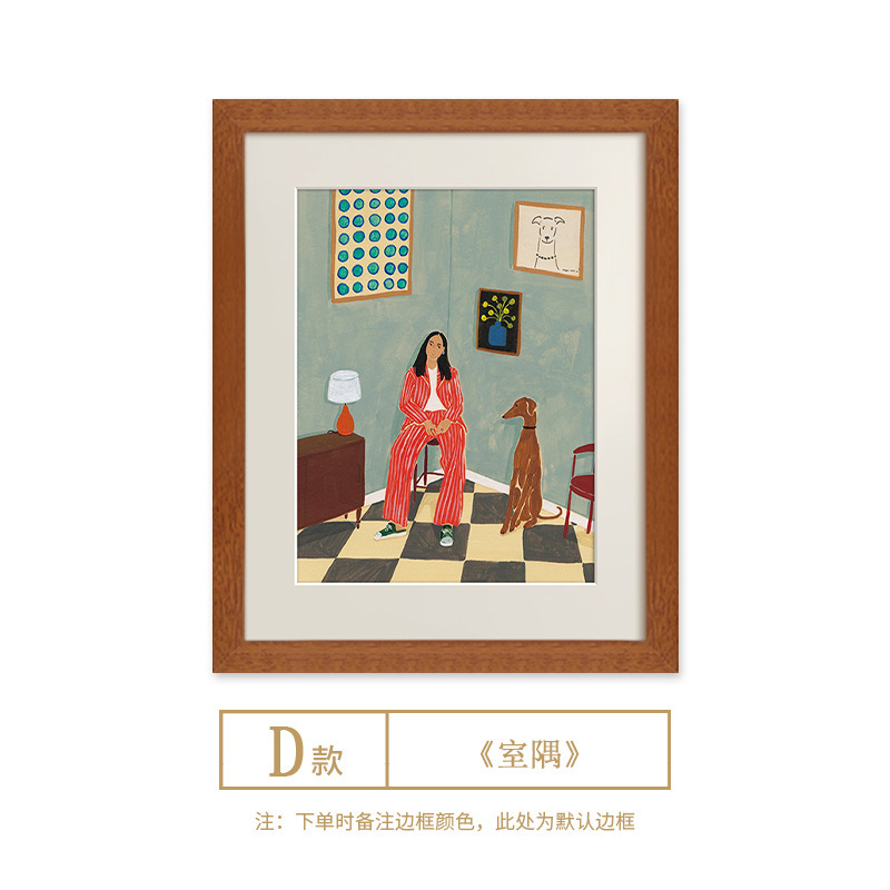 室隅》高级感法式中古风客厅装饰画北欧复古小众艺术玄关餐厅挂画|undefined
