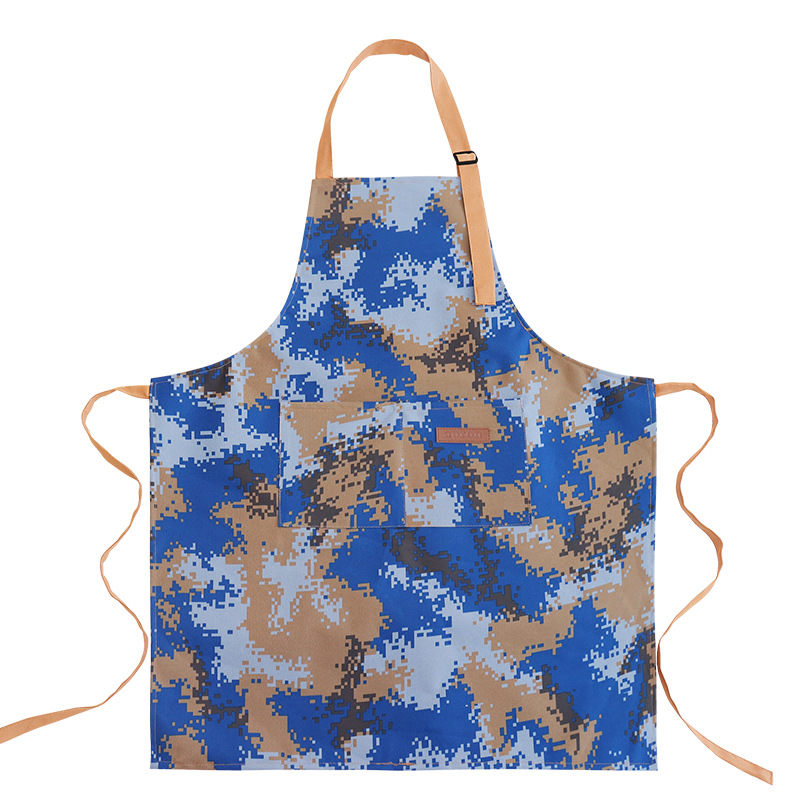 Transfronterizo Amazon camuflado delantal de lona impermeable ajustable café ropa de trabajo delantal de cocina doméstica al por mayor