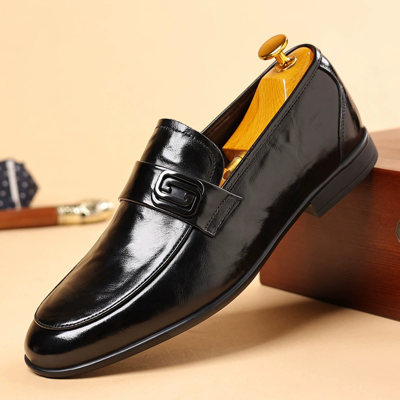Новая мужская кожаная обувь для бизнеса повседневная обувь Lefu