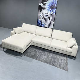 泰迪绒科技布艺沙发小户型客厅简约现代家具轻奢沙发组合L形沙发