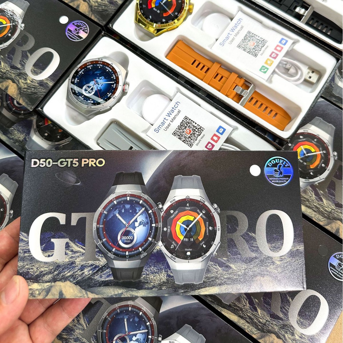 2025 Cross-Border New D50 Gt5 Pro Smart Watch Bluetooth Call Health Monitoring Men's Watch Wholesale
