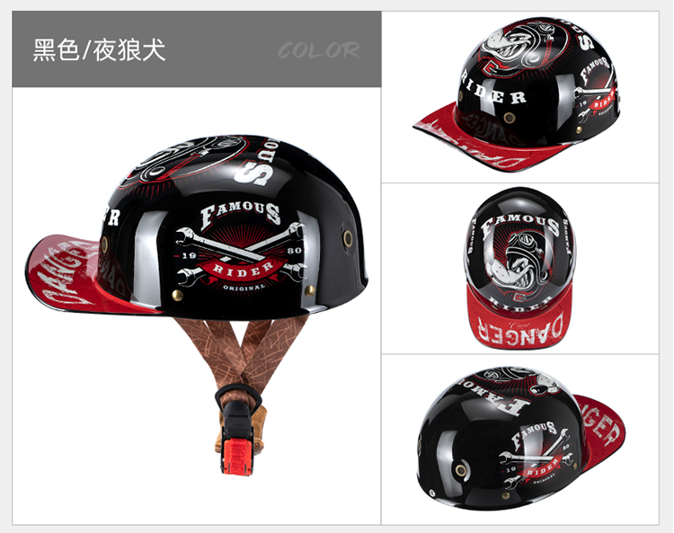 Motorcycle Helmet Women Summer Half Helmet Electric Motorbike Retro Sunscreen