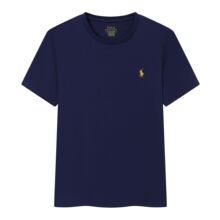 经典保罗POLO衫男圆领短袖刺绣小马仔T恤夏季休闲纯色纯棉打底衫