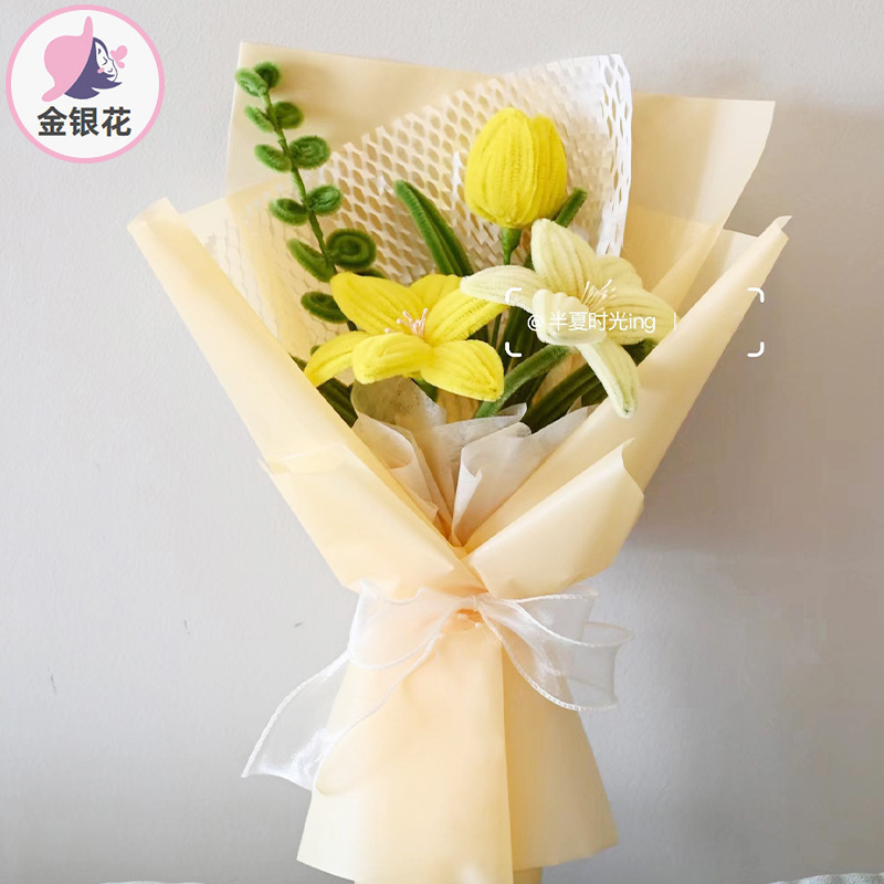 ツイストスティックの花束の材料はツイストスティックの教師の日の祝日のプレゼントの花のシミュレーション花を包みます。|undefined