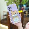 Applicable OPPO RENO6 4G mobile phone case new simple soft shell luxury, cute pure color trendy animation
