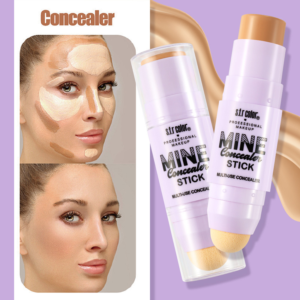 s.f.r color comercio exterior maquillaje al por mayor estereoscópico natural mantenimiento de maquillaje de doble cabeza varilla con esponja cabeza