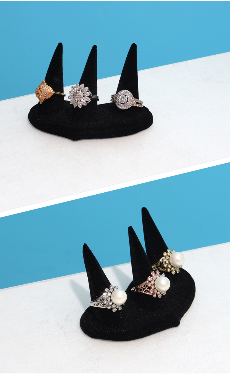 Fashion Heart Shape Resin Ring stand Jewelry Rack