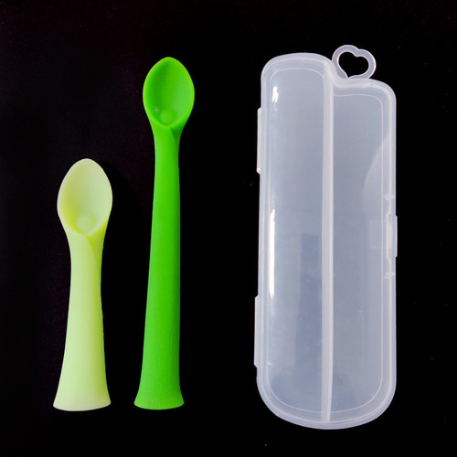 Baby silicone spoon training spoon baby feeding soft head spoon full silicone spoon corn shape silicone spoon