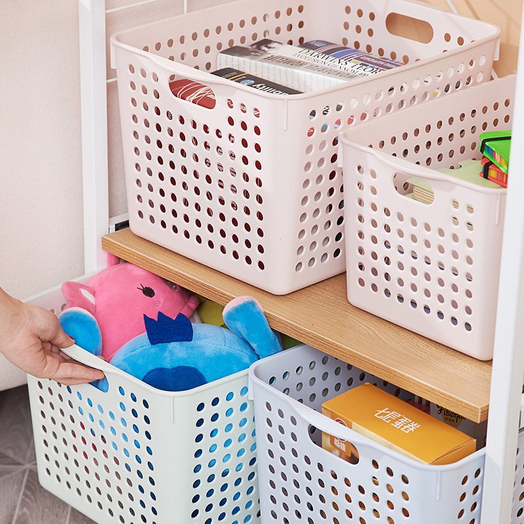 Cesta de almacenamiento, caja de almacenamiento para gabinete, caja de almacenamiento grande para juguetes de jardín de infantes, cesta de almacenamiento de ropa para baño, gran capacidad.
