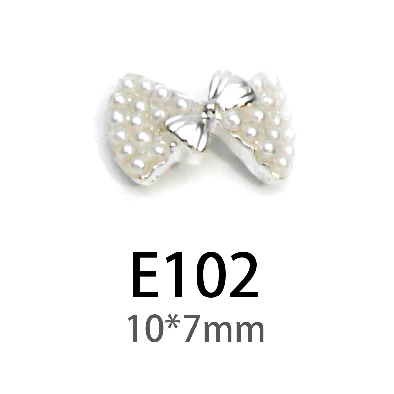 LZ nuevo rojo neto mismo estilo de uñas arco Aleación de uñas joyería arco de uñas de perlas de diamantes fábrica al por mayor