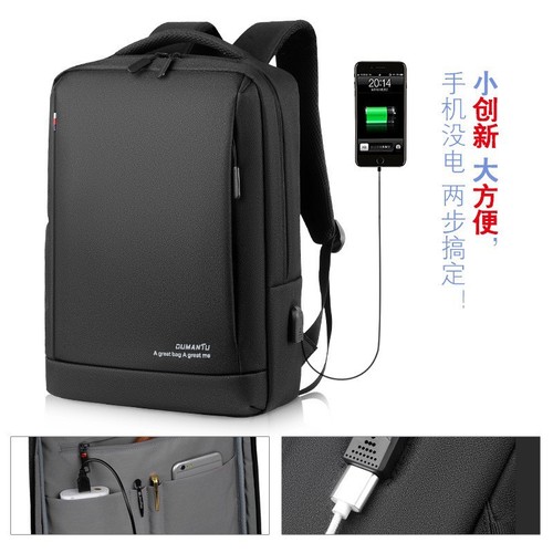 Cross-border business backpack men's casual waterproof computer backpack male student school bag large capacity travel bag gift