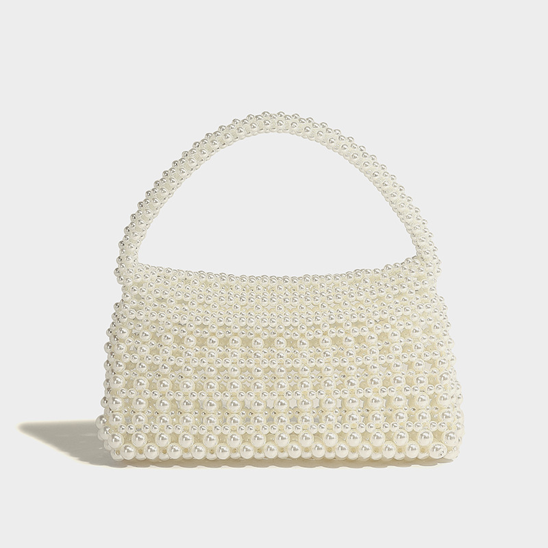 Stile francese nuovo a mano perla cava autunno e inverno luce lusso moda versatile nicchia spalla singola diagonale_voghion.com