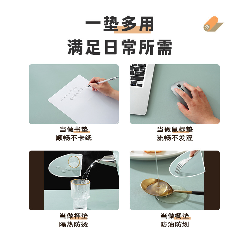 Tapete de cuero inodoro y ecológico específico para jardín de infantes, tapete de protección para escritorio de PU impermeable y resistente al aceite, sin necesidad de lavado, para estudiantes de primaria y secundaria