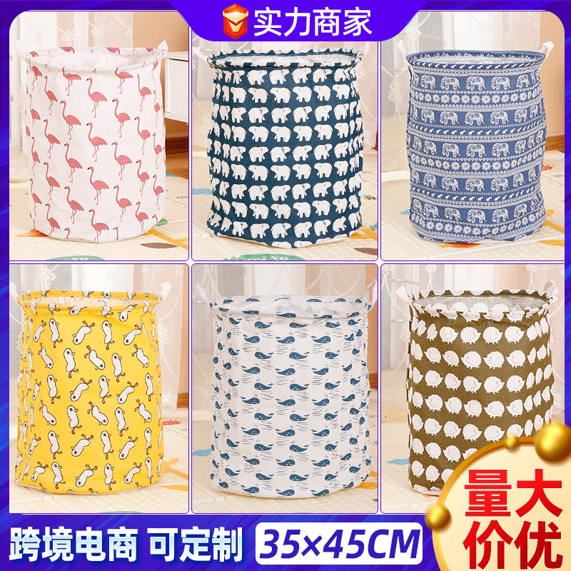 Estilo nórdico simple canasta de lavandería canasta de almacenamiento de tela canasta de lavandería en el hogar canasta de almacenamiento de ropa sucia canasta de lavandería