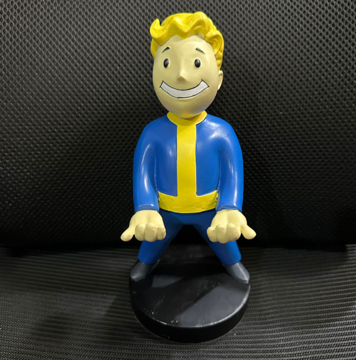 Soporte de teléfono móvil de árbol hombre de dibujos animados de escritorio veneno adornos de estudiantes adornos soporte de mango Fox negro