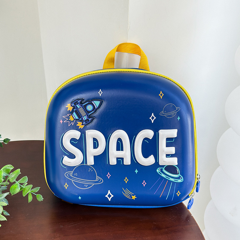 Mochila de dibujos animados para niños y niñas, lindas luces iluminadas, cohetes espaciales, mochila para bebés, nueva mochila infantil de cáscara dura transfronteriza