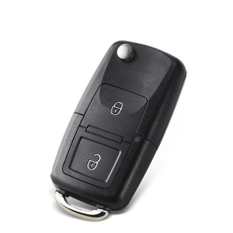 Foldable Car Remote Key Shell, 2/3 Buttons, Suitable for Volkswagen Passat, Polo