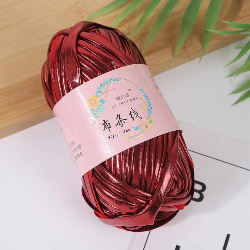 金属模造布条線DIYカラー手編み材料バッグ|undefined