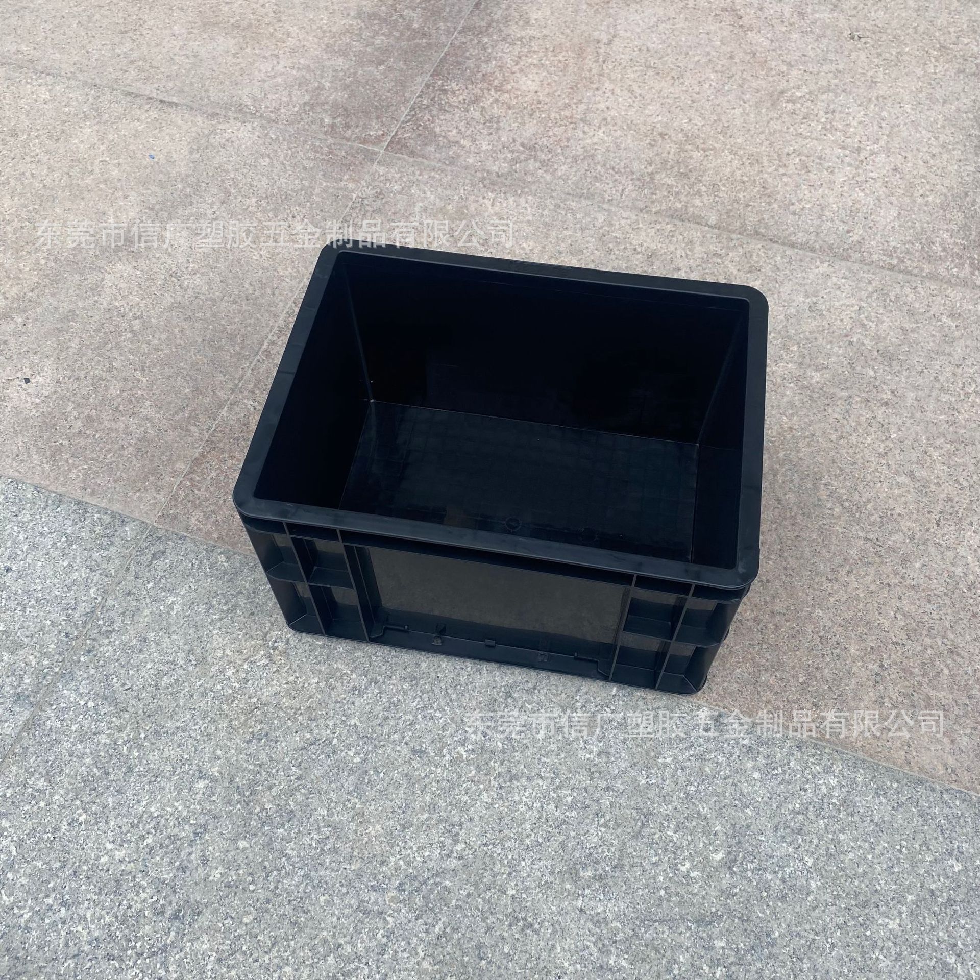 eu防静电箱欧标汽配箱塑料箱黑色周转箱电子元件周转筐加厚pp材质