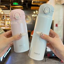 简约保温杯女2025新款高颜值316L不锈钢水杯学生儿童上学杯子