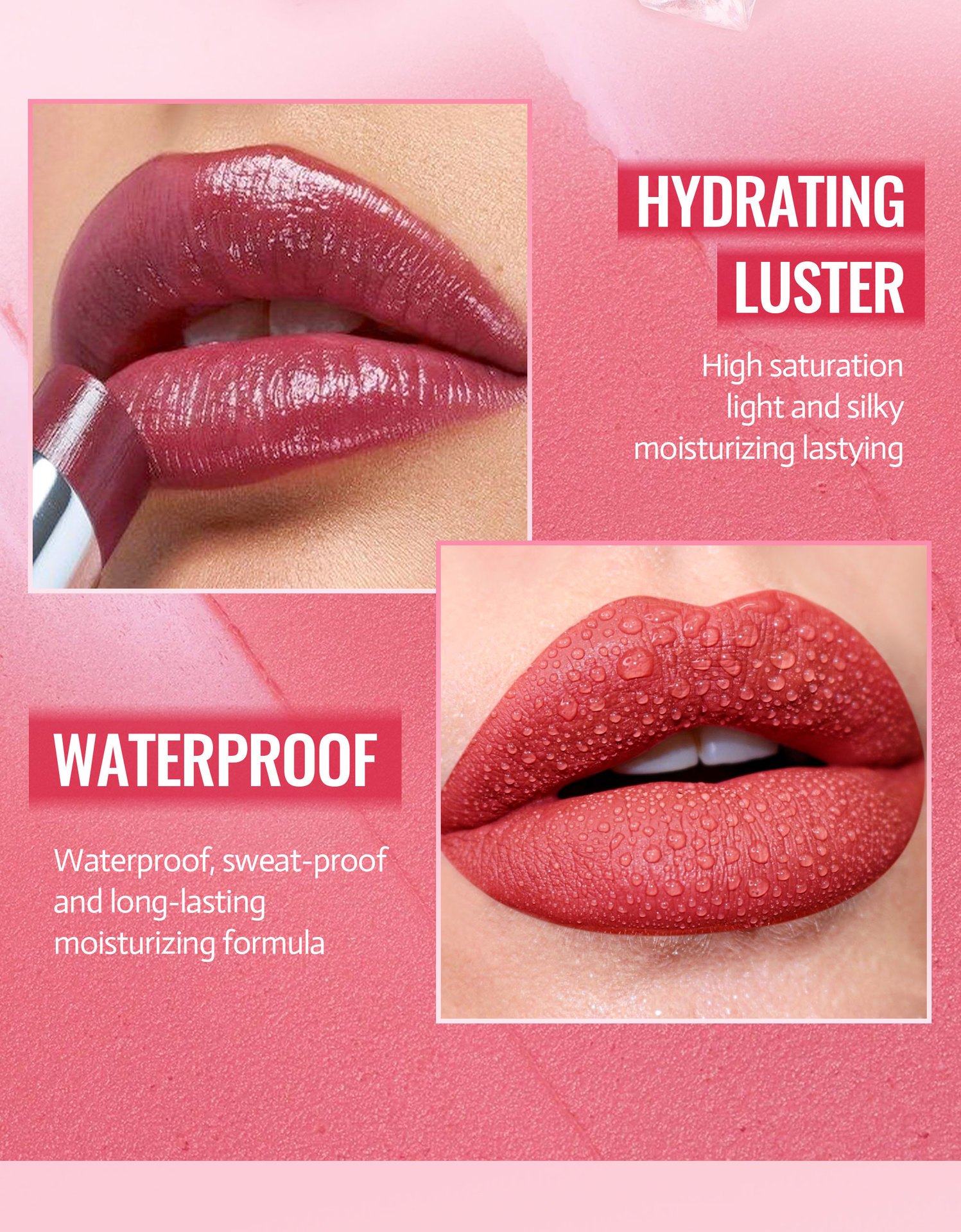 Cross-border waterproof and moisturizing Lipstick HANDAIYAN velvet lipstick enhances complexion. 8-color natural moisturizing lipstick in stock Application Scenario