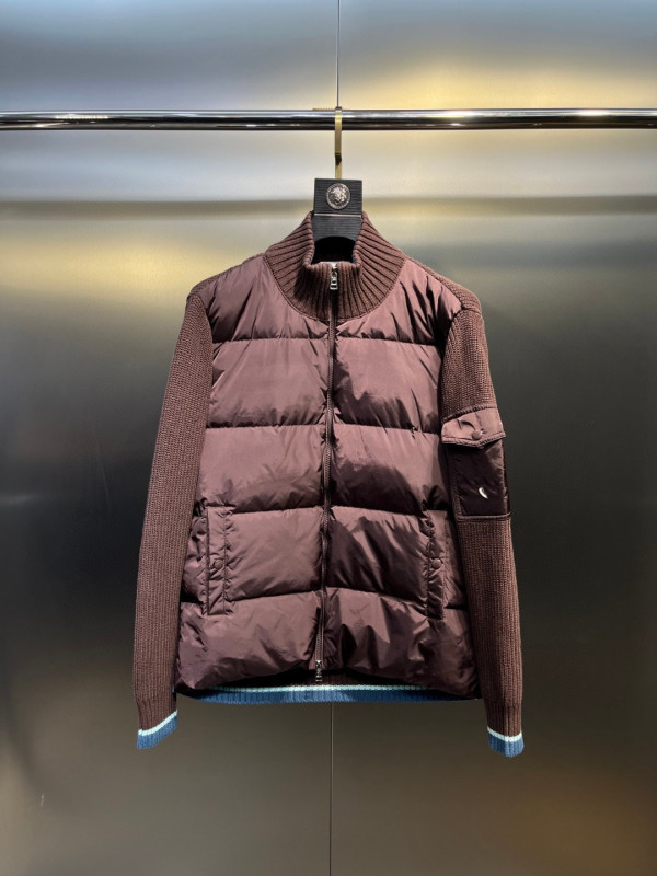 毒家正确版 M家25ss新款袖子口袋羊毛拼接轻薄针织羽绒服百搭外套|undefined