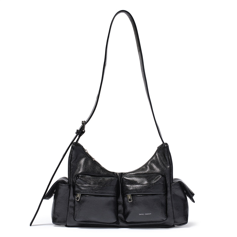 8 Colors Korean Niche Samo Ondoh Bag Saddle Crossbody Bag Song Yuqi Same Style Soft Leather Armpit Bag for Women