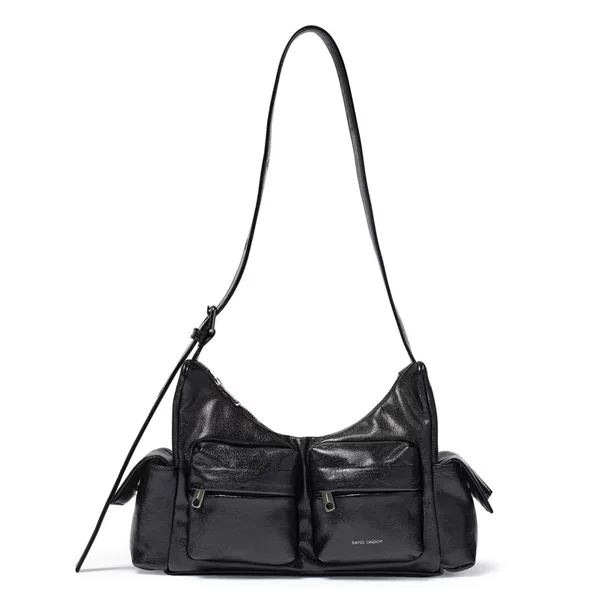 8 Colors Korean Niche Samo Ondoh Bag Saddle Crossbody Bag Song Yuqi Same Style Soft Leather Armpit Bag for Women