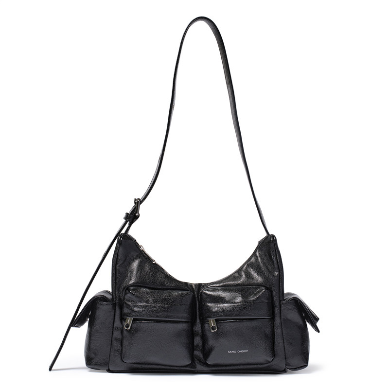 8 Colors Korean Niche Samo Ondoh Bag Saddle Crossbody Bag Song Yuqi Same Style Soft Leather Armpit Bag for Women