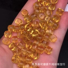 天然金珀精工直切配珠散珠 净水无杂裂 可DIY各种配件  厂家批发