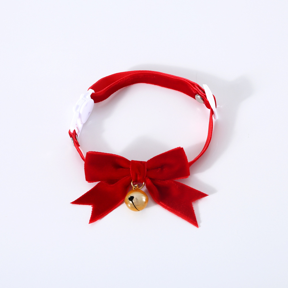 Elegant Polyester Christmas Solid Color Bow Knot Pet Accessories display picture 3