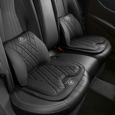 Headrest, 24 models of Mercedes-Benz seat cushions - 2-mercedes-benz-lumbar-supports-2-seat-cushions-premium-black