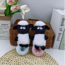 跨境流量可爱抓机娃娃4寸-15公分肖恩羊啪啪圈手腕公仔游戏场婚庆