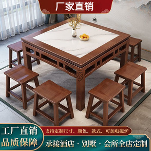 s@八仙桌实木正方形桌子长凳农村家用中堂传统方桌饭店方桌正方形-阿里巴巴