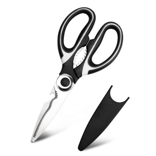Manufacturer Wholesale Thickened Kitchen Scissors, Heavy-Duty Chicken Bone Scissors, Stainless Steel Household Scissors, Multi-Functional Food Scissors, Panda Scissors