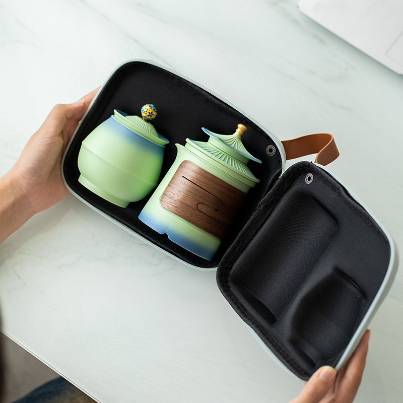 故宫文创旅行茶具便携套装一壶四杯快客杯户外旅游商务纪念伴手礼|undefined