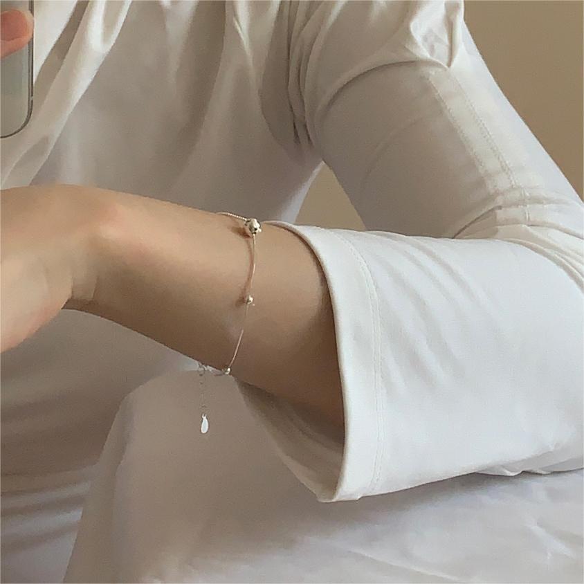 8g Weight Lobster Trigger Clasp Closure Clasp Closure Type 925 Sterling Silver Pendant Material Bracelets Classification 925 sterling silver Chain Material Beaded Chain Chain Type 1 Piece Quantity Holiday, Daily, Street Occasion 925 Sterling Silver Material Ball Pattern All Seasons Season Women's Gender Simple Style Style 1 Piece 925 Sterling Silver Ball 925 Sterling Silver Beaded Chain Bracelets 无